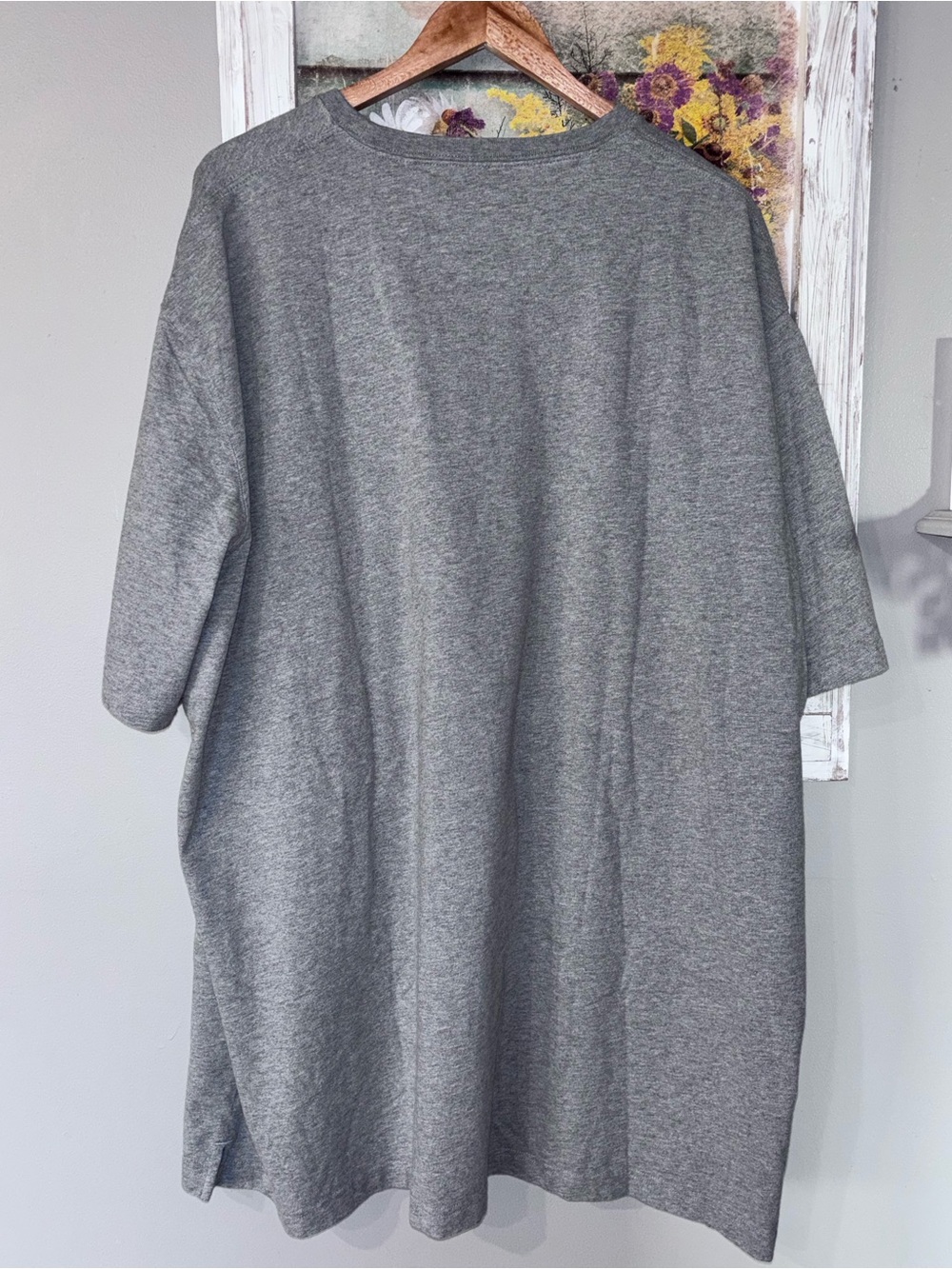 NEW Duluth Trading Co Men’s 3XL Longtail T-Shirt Heather Gray Crew Neck Cotton - Picture 4 of 7